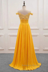 A-Line Wedding Guest Dresses Floral Dress Semi Formal Prom Sweep / Brush Train Sleeveless Off Shoulder Chiffon With Appliques